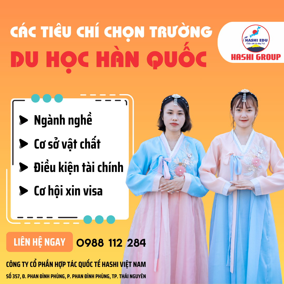 TIÊU CHÍ CHỌN TRƯỜNG KHI THAM GIA DU HỌC HÀN QUỐC